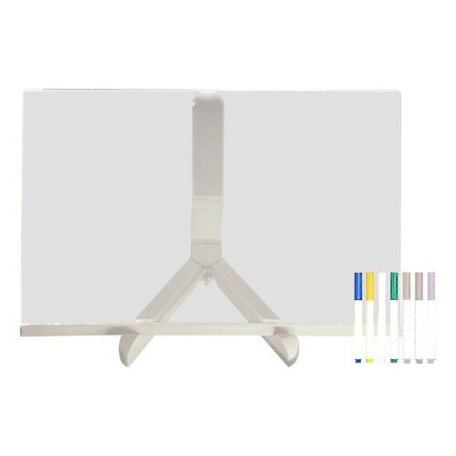 2025 Led Couleur Note Board Acrylique Support Réglable Tableau D'affichage,7 Stylos Colorés,20x20cm.