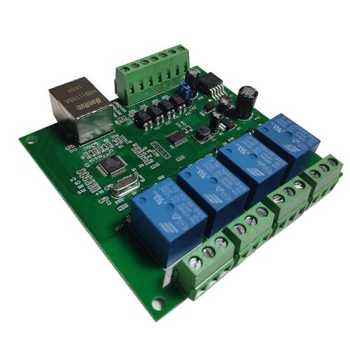 LAN Ethernet RJ45 IP WEB Carte de commande à distance avec relais 4 canaux Contrôleur réseau UDP W5500