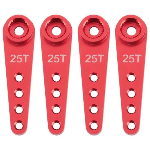 4PCS 37Mm 25T Extension Métal Servo Bras De Direction Klaxon Pour Pièces De Crawler De Voiture RC