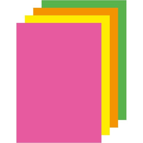 Hamiltion-15280-Paquet De 100 Feuilles De Papier A4 Fluo-Couleurs: Jaune,Orange,Rouge,Vert