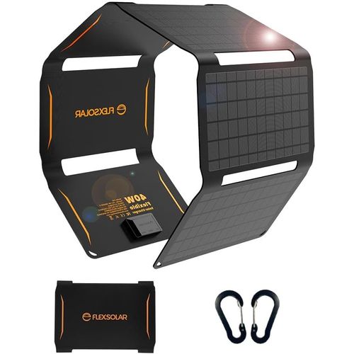 Chargeur De Panneau Solaire Portable 15 W (5,5 V/2,8 A Max), Panneaux Solaires Étanches Ip67 Pliables Avec Port Usb Compatible Avec Iphone Xs/X/8/7, Ipad, Samsung Pour L'extérieur
