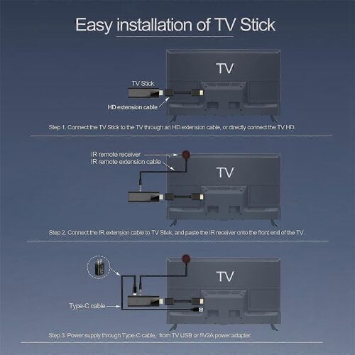 Clé TV Q6 Mini Android 10 2 Go + 16 Go 2,4 GHz + 5 GHz WiFi + BT 4.0 H313 Quad Core A53 Smart TV Box Android TV