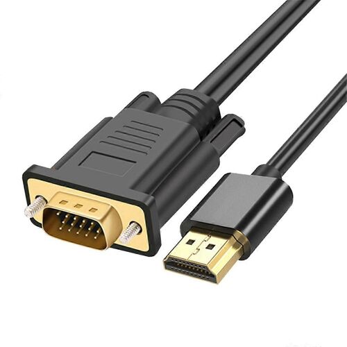 Câble convertisseur HDMI vers VGA 1080P plaqué or pour PC