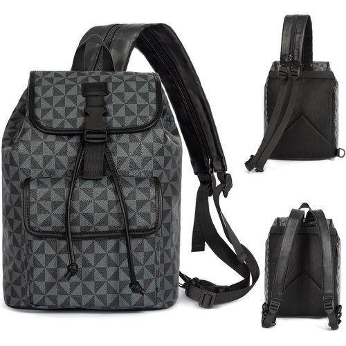 RFCBC-Sac à dos convertible en bandoulière pour homme et femme Sac à dos antivol en cuir PU, 2 en 1, sac décontracté tendance pour le shopping