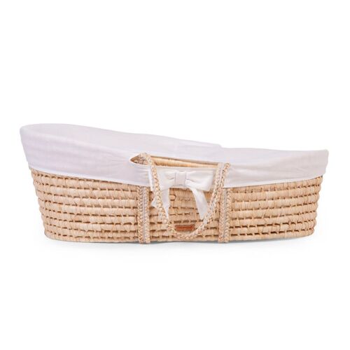 Couffin Panier Moise Natural + Matelas + Habillage Jersey Écru - Childhome