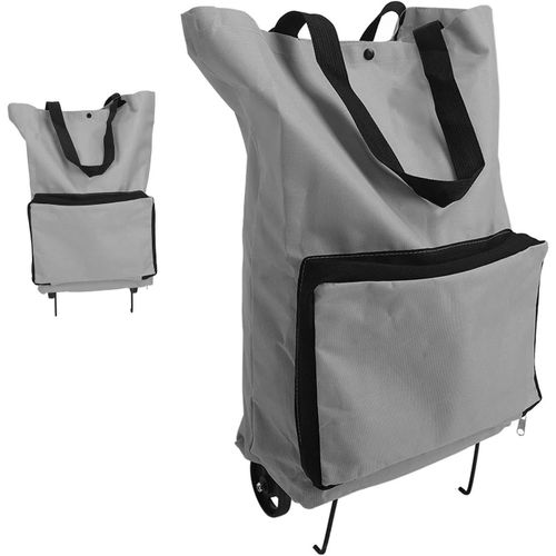 KKAHQ-Cadis de Courses, Sac de Courses Pliable à roulettes,Sac Shopping à roulettes,2 en 1 Shopping Trolley,Chariot de Courses Pliable en Tissu Oxford pour supermarché Voyage Maison Camping