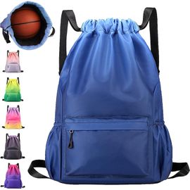 SLEP-Sac à Dos de Sport Imperméable, Sac à Dos Cordon Grand, 33 * 16 * 49 cm Sac de Sport, Homme Femme Sac a Dos pour Shopping Yoga Sport Voyage