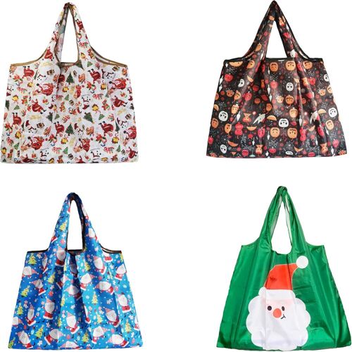 SJZG-Grand Sac Pliable 50 X 66 Cm - Réutilisable - Léger - Séchage Rapide - Résistant Aux Déchirures - Pour Courses, Voyage, Excursion