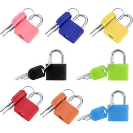 TIANYI-8 Pcs Cadenas Clé, Petit Cadenas Valise, Cadenas Casier, Cadenas avec Clés, Cadenas de Sécurité, Cadenas à Bagage, Cadenas Valise Avion pour Sacs de Voyage Armoires Boîte à Outils(Coloré)
