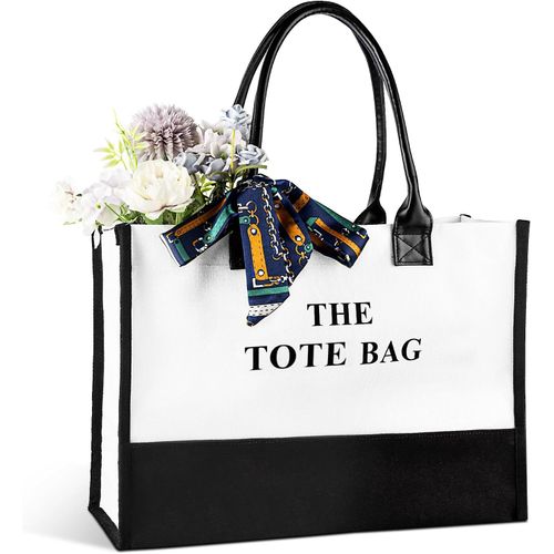 Senior-Sac A Main Femme Grand Capacité Sac Cabas Tote Bag Shopper Porté Epaule Bandoulière Canvas Sac Travail Sac Pour Ordinateur Femme 15 Pouces Pour Travail Shopping Course Voyages Ecole[L731]