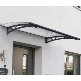 Palram - Marquise Transparente 150.5x91.5cm Gris Anthracite 705531