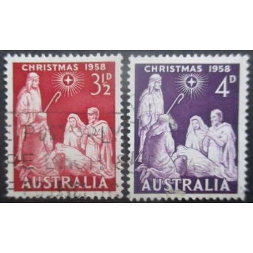 Australie N°247 Et 248 Noel Oblitérés