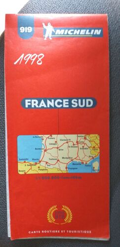 Carte Michelin 919 France Sud De 1998