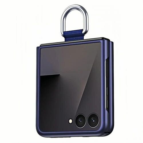 Coque pour Samsung Galaxy Z Flip 7, Protection Antichoc Anti-Rayures avec Boucle - Bleu Marine - EFConnection