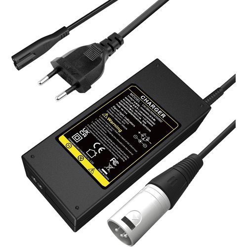 Asfasfq-42v 36v 2a Chargeur De Batterie Pour Batterie Au Lithium Avec Connecteur Xlr À 3 Broches Pour Vélo Électrique Monopad Électrique Fauteuil Roulant Électrique Trotinette Electrique