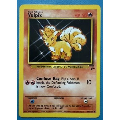Pokémon Vulpix 99 / 130 Set De Base 2 Wizards