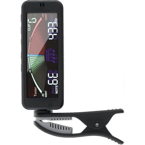 Accordeur De Guitare 3 En 1 Grand Écran Lcd Métronome Avec Clip