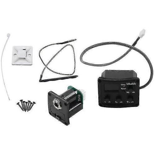 Ukulélé Uke Piézo Micro Préamplificateur Égaliseur 3 Bandes Système Tuner Avec Écran Lcd