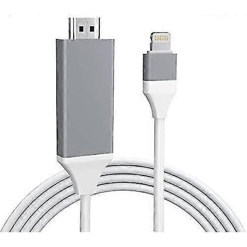 Adaptateur Lightning vers HDMI,Adaptateur AV numérique Lightning 2K vers HDMI,Adaptateur iPhone vers HDMI