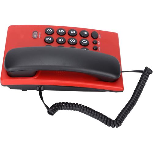 CHECARZHN--NO1-Téléphone Fixe De Bureau Pour Personnes Âgées, Téléphone Filaire Multifonctionnel Sans Batterie À Gros Boutons Bicolore Pour Hôtel De Bureau (11)