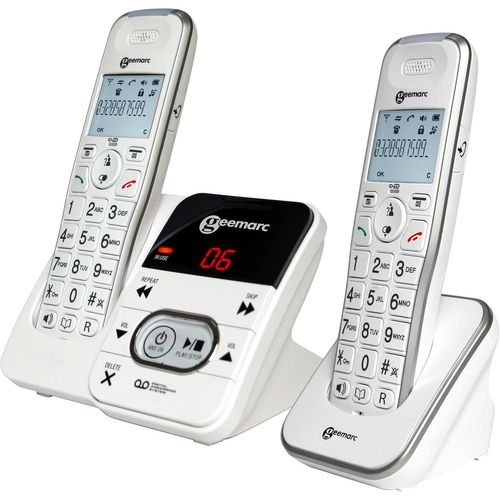 CHECARZHN--NO1-Amplidect 295 Duo - Téléphone Amplifié Sans Fil Et Son Combiné Additionnel Avec Répondeur, Sonnerie Puissante Et Grosses Touches Pour Séniors - Perte Auditive Faible Ou Moyenne - Versi