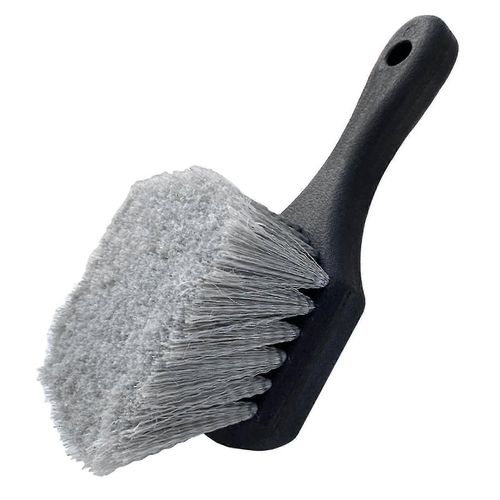 Brosse De Nettoyage De Roues Inoffensive Brosse De Détail Brosse De Lavage De Jante De Pneu À Poignée Courte Pour Véhicules