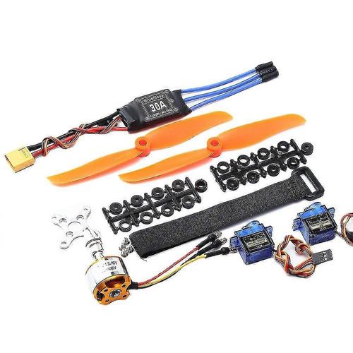 Moteur brushless 2200kv 30A Esc XT60 Plug SG90 9G -servo 6035 Hélice compatible avec avion à voilure fixe rc Hel-qq
