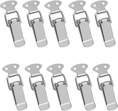 Boucle en acier inoxydable,avec crochet pour éviter la rouille,adaptée aux armoires,boîtes,tiroirs (10 pièces)