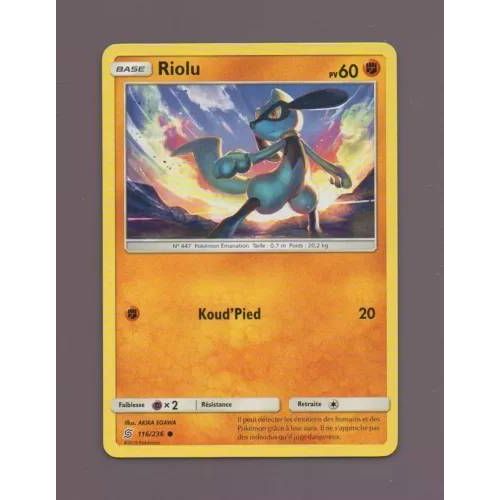 Carte Pokémon - Riolu 116/236 - Sl11:Harmonie Des Esprits