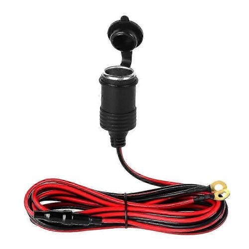 Allume-Cigare De Voiture 12v Allume-Cigare Femelle Prise D'extension De Prise Avec Borne À Anneau Fusible 10a