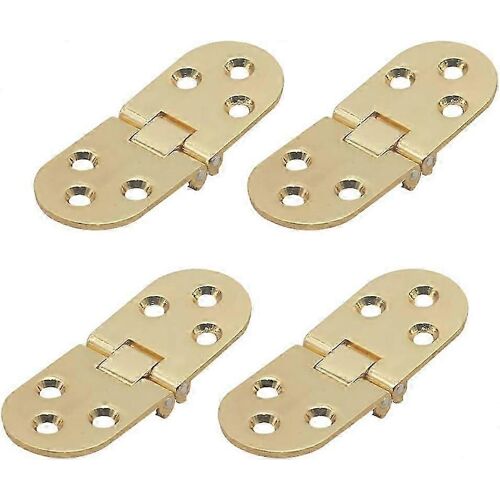 4Pcs Charnières de table pliante Armoire à porte plate Charnières pliables Machine à coudre à bord rond en métal de zinc Charnière d'étagère rabattable de meubles de table pliante pour cabine