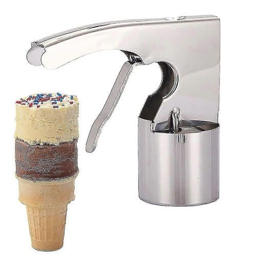 Cuillère À Glace En Acier Inoxydable,Grande Cuillère À Glace Avec Gâchette À Ressort Grande Cuillère De Volume À L'ancienne Cuillère Nostalgique Facile À Nettoyer