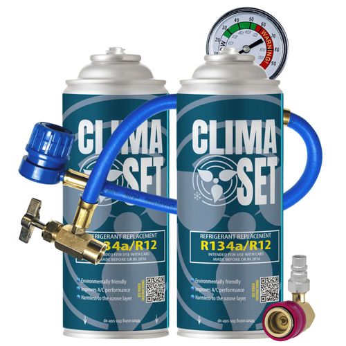 Climaset 2 Boîtes R134a + Câble + Adaptateur Hp/Lp