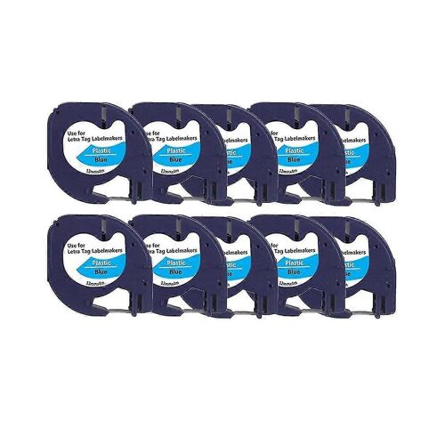 10pcs 91205 Bandes d'étiquettes pour Letratag -100t -100h Série Étiqueteuse Fabricant 12mmx4m Impression thermique d'étiquettes