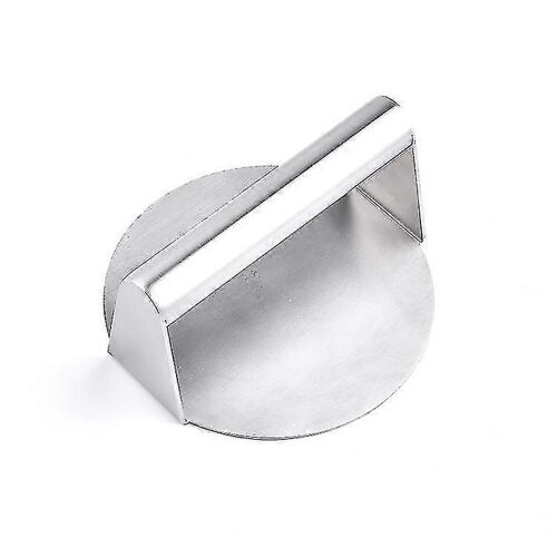 Presse À Hamburger Ronde En Acier Inoxydable (Argent) (1pcs)