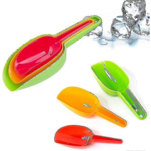 3 Pcs Cuillère À Glace,Pelle D'alimentation Pour Animaux De Compagnie,Cuillère À Nourriture Pour Chat,Cuillère Pour Chien,Cuillères De Cuisine En Plastique Polyvalentes,Farine,Poudres,Aliments Secs,Ma