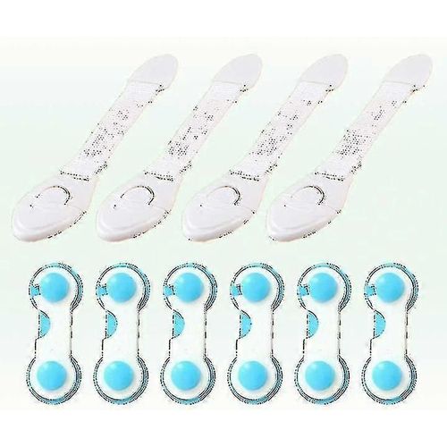 Serrure D'armoire De Sécurité Anti-Collision Pour Bébé,10 Paquets De Serrure De Tiroir D'armoire De Sécurité Pour Bébé,Pas D'outils,Pas De Vis,Pas De Perçage
