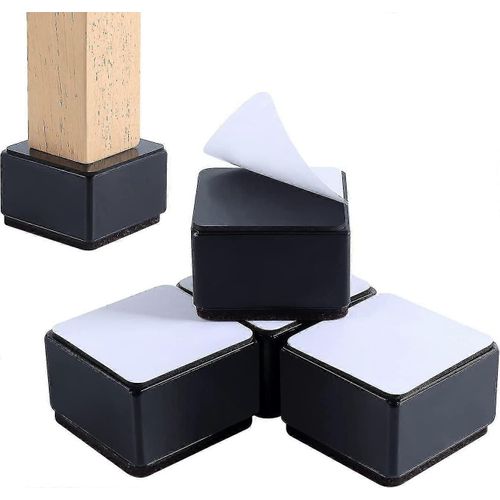 Lève-Lit Meubles Rehausseurs Ajouter 2 Pouces De Hauteur,Supports En Acier Solide 10000 Livres,Élévateur De Table,Colonne Montante De Chaise Ou Canapé,Ensemble De 4 Élévateur De Meubles