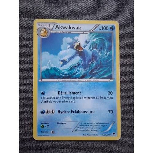 Carte Pokemon Akwakwak 17/122 Xy9 Rupture Turbo