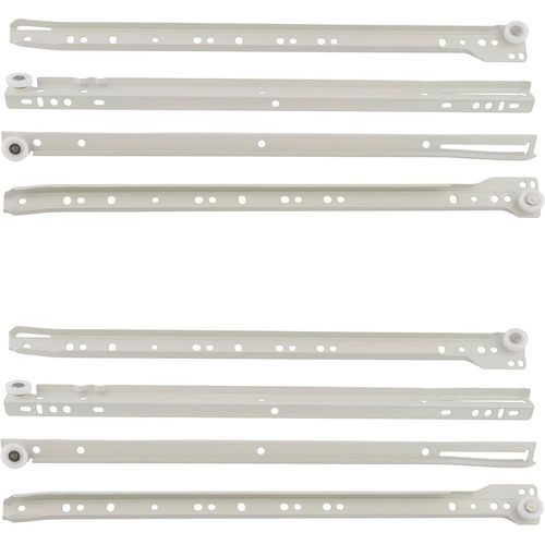 C41022-2 Ensembles de coulisses/glissières à galets 40 cm-pour 2 tiroirs-charge maximale 25 kg-rail de guidage-en acier-armoire placard commode meuble assemblage