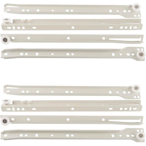 C41024-2 Ensembles de coulisses/glissières à galets 30 cm-pour 2 tiroirs-charge maximale 25 kg-rail de guidage-en acier-armoire placard commode meuble assemblage