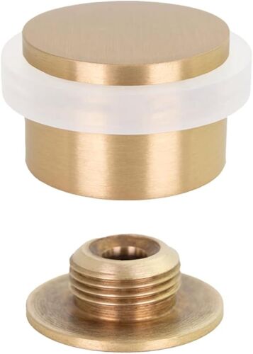 Butée De Porte Adhésive|Ø28x20mm|Laiton Finition Mate|Caoutchouc Blanc|Double fixation,vis incluse|100% fonctionnel|Mod. I-103BDUAL