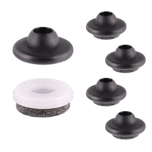 Patins Anneau De Chaise En Feutre Laine-Lot De 4 Patins À Emboîter I 4x Base + Insert Changeable-Ultrasoft-Ø 30 Pour Chaises Vitra Dsr Dar Dkr-Made In Allemagne-16780000
