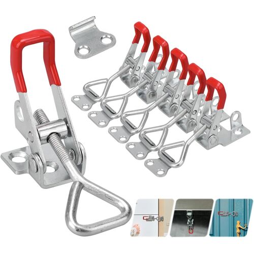6 Pièces Fermeture Remorque Rermeture À Levier Loquet À Bascule Loquet À Bascule Gh-4001 En Métal Loquets À Bascule Réglables-Pour Portes,Caisses,Remorques Capacité De Maintien 100 Kg.[C11]