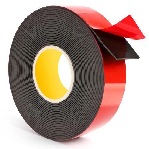 Jexnovashop-Ruban Double Face Extra Fort, 25mm * 5m, Adhésif Acrylique, Imperméable, Pour La Décoration Du Bureau Et De La Maison, Noir