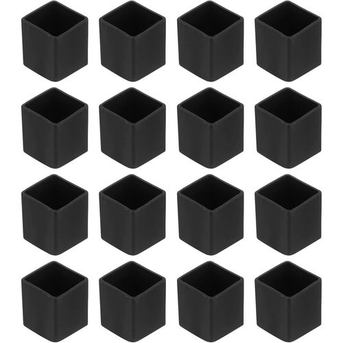 36pcs Embouts De Pieds De Chaise Carrés En Pvc,20mm X 20mm Od,Noirs,Pour Meubles,Couvre-Pieds De Table,Protecteurs De Sol Pour Table De Patio,Armoire,Lit Et Autres Meubles,