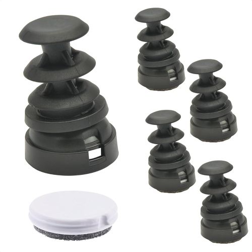 Patins De Chaise Réversibles Feutre De Laine + Plastique-Lot De 4 Patins À Insérer Dans Tubes Ronds-Duo-Intérieur Ø 18 Mm/Extérieur Ø 22 Mm-Made En Allemagne-15832300