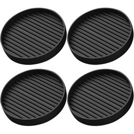 Noir 4pcs 2 X 2 Pouces Rond Antidérapant Tapis De Meubles En Caoutchouc Antidérapant Roulette Tasse,Jambières Coussin Canapé,Chaise,Pied Et Lit Stop Antidérapant Protecteur De Sol