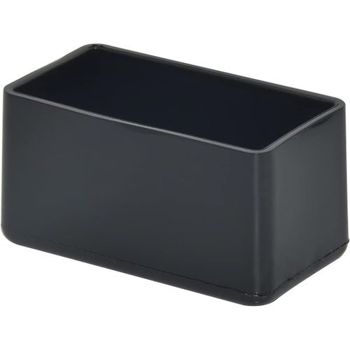 Lot De 8 Protections De Sol Rectangulaires En Pvc Noir Pour Pieds De Chaise,Pour Sols En Bois Dur,2,5 X 5,0 Cm,25 X 50 Mm