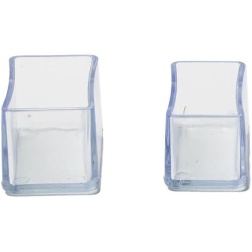 Lot De 8 Capuchons De Protection Rectangulaires Pour Pieds De Chaise-Antidérapants-Épais-Pour La Protection Des Sols-Transparent-40 X 60 Mm